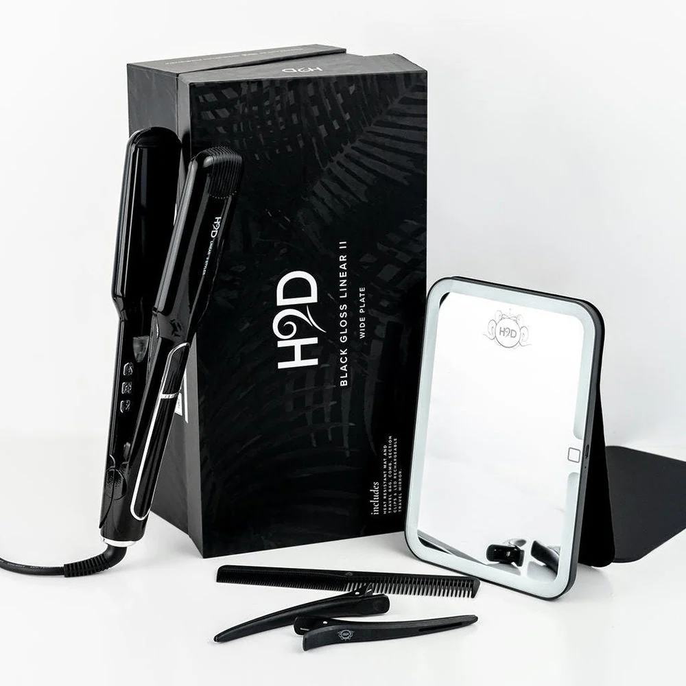 H2D Linear II Glossy Black Wide Plate With Mirror - Image 5